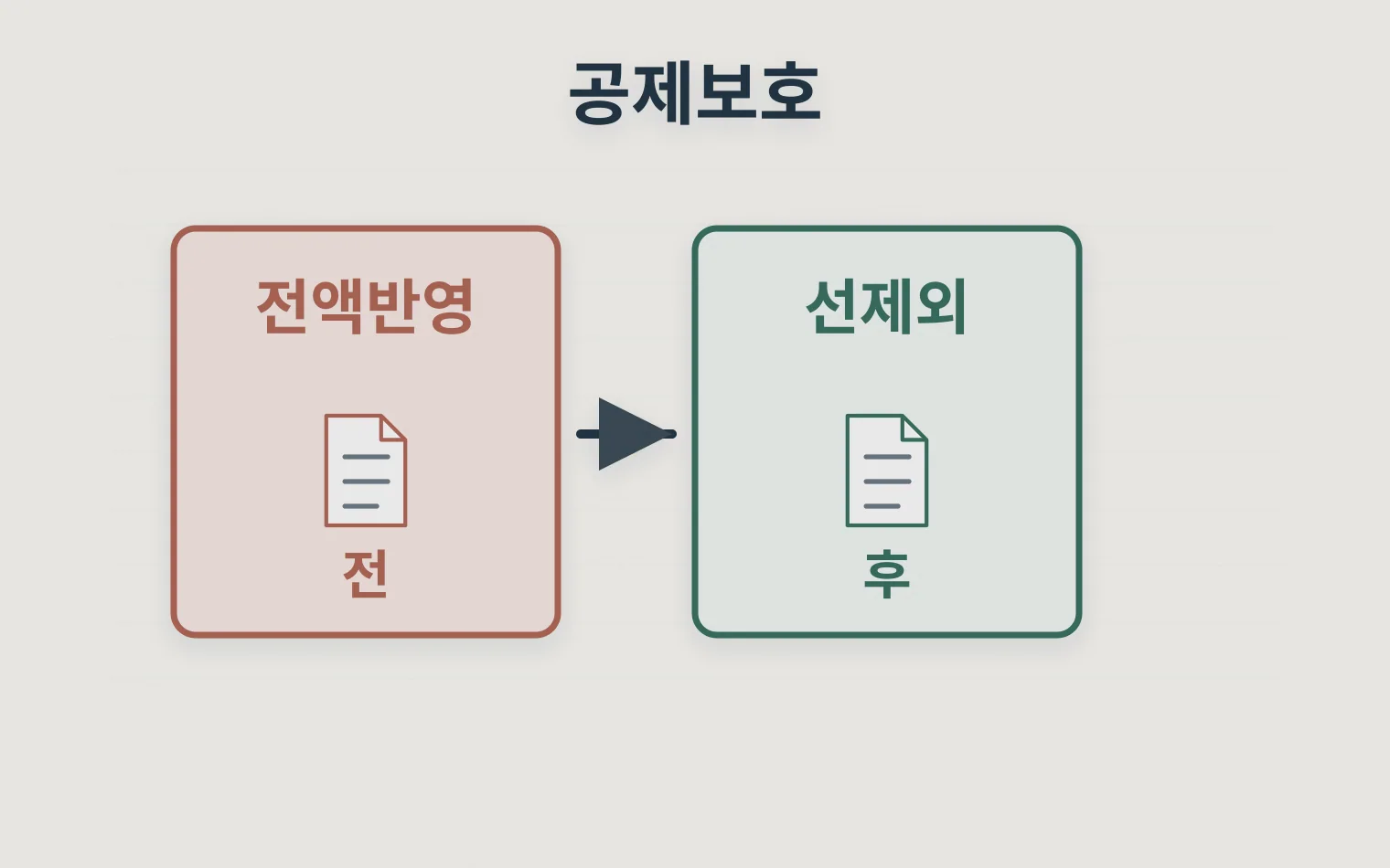 제외 비용을 먼저 표시해 남은 연구개발비를 보호하는 전후 비교표